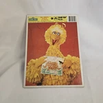 Vtg 1983 Sesame Street Golden Inlaid Tray Puzzle Big Bird's Portrait Of Friend. Fixed Price $7.50.