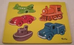 Vintage Childrens Sifo Wooden Puzzle 12"X9" Train Plane Boat Truck Car. Fixed Price $14.99.