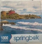 Jigsaw Puzzle Lighthouse Point 1000 Pc 24" 30" By Springbok, Sealed Wrappedbox. Fixed Price $15.78.