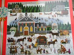Charles Wysocki Churchyard Christmas Jigsaw Puzzle 1000 Pieces Milton Bradley. Fixed Price $14.99.