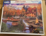 New White Mountain Cozy Cabin #1269 Jigsaw Puzzle 1000 Piece David Maclean 24X30. Fixed Price $18.99.
