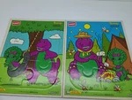Vintage 1993 Barney Baby Bop Cardboard Mdf Puzzles Playskool Made Usa. Fixed Price $9.16.