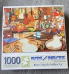 1,000 Tracy Hall Art Puzzle "luthier Workshop" 20" X 27" Bits + Pieces. Fixed Price $14.95.