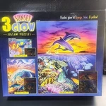 2004 Sunset Glow 3 In 1 Jigsaw Puzzle Art New Sealed Leap Seahorse Dolphi. Fixed Price $15.11.