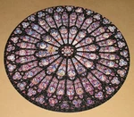 Vintage Springbok Circular Puzzle - North Rose Window Notre Dame Missing 1 Piece. Fixed Price $30.00.