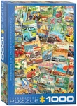 Vintage Travel Collage 1000 Piece Jigsaw Puzzle Eurographics New. Fixed Price $31.99.