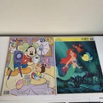 Vtg Golden Frame Tray Puzzles Disney's Little Mermaid Clamshell Top Mickey. Fixed Price $19.99.