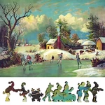 Wooden Jigsaw Puzzle For Adults By Foxsmartbox -425 Pieces- American Winter Life. Fixed Price $115.99.