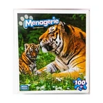 Mega Puzzles Menagerie - Tigers (100 Pieces) Vg+/ex. Fixed Price $6.00.