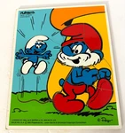 Playskool Wooden Frame-tray 1982 Smurfs "good News" 12 Piece Puzzle Complete. Fixed Price $14.99.