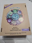 Empty Wood Puzzle Box Succulent World. Fixed Price $10.00.