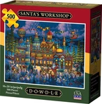 Folk Art Jigsaw Puzzle; Santa's Workshop By Eric Dowdle; 500 Pieces. Fixed Price $14.50.