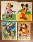 Playskool Mickey & Mini Mouse Disney 4 Wooden Puzzles Elmo, Fisher Price Puppies. Fixed Price $21.95.