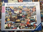 Road Trip Usa 1000 Pieces Puzzle Ravensburger Travel Post Cards America Complete. Fixed Price $22.95.