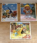 Lot Of 3 Vintage Wood Playskool Puzzles 2001 Bob The Builder Frame Tray. Fixed Price $29.99.