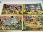 Vintage 4 Walt Disney Jaymar Puzzles Kids Inlaid Tray 1960'S Mickey Donald Pluto. Fixed Price $11.99.