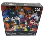 New Cardinal Disney Villains Circle Of 200PC 18" Diameter Puzzle. Fixed Price $18.95.