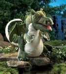 Folkmanis Baby Dragon Hand Puppet, Green, White. Fixed Price $11.99.