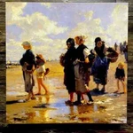Oyster Gatherers Of Cancale 500 Piece Jigsaw Puzzle Rare. Fixed Price $25.00.