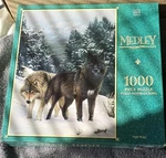 Vintage Milton Bradley Medley Puzzle 1000 Pc Wolves.. Fixed Price $8.95.