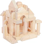 Wooden Building Blocks Set - Educational Stacking Toys For Kids 3+ With Storage. Fixed Price $99.99.