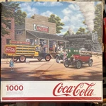 Coca-cola Springbok 1000 Piece Puzzle "all Aboard" Train 24" X 30" Sealed New. Fixed Price $24.99.