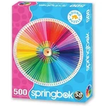 New Springbok Round 500 Piece Jigsaw Puzzle Of Crafty Colors Rainbow Crayons!. Fixed Price $29.99.