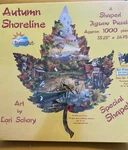 Sunsout 95298 Autumn Shoreline 1000 Pc Shaped Jigsaw Puzzle, Lori Schory, Sealed. Fixed Price $14.99.