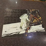 1969 Saalfield Man The Moon Interlocking Jigsaw Puzzle Buzz Aldrin Complete. Fixed Price $21.90.