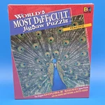 Sealed World's Most Difficult Jigsaw Puzzle Peacock 513 Pc Double Sided Buffalo. Fixed Price $12.99.