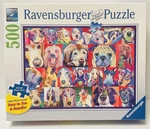 Hello Doggie Dogs Ravensburger 500 Pieces Jigsaw Puzzle Large 27 X 20 New Sealed. Fixed Price $14.95.