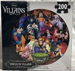 Disney Circle Of Villains 200 Piece 18 Round Jigsaw Puzzle Lenticular Box. Fixed Price $15.19.