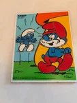 Children's Wood Puzzle Vintage Papa Smurf By Playskool 325-9 12 Piece 1982 Usa. Fixed Price $9.00.