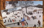 Vintage 1989 Otto Maier Verlag Ravensburger Winter Fun 1000 Piece Puzzle 157716. Fixed Price $38.00.