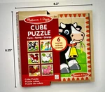 Melissa & Doug Farm Wooden Cube Puzzle W/storage Tray 6 Scenes Toddler Kids- New. Fixed Price $14.97.