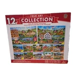 Masterpieces - Folk Art Jigsaw Puzzle Collection 12 Pack New. Fixed Price $28.98.