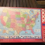 Map Of The United States America Jigsaw Puzzle Eurographics Flags Nwt. Fixed Price $17.99.