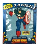 Illco Marvel Super Heroes Secret Wars Captain America 11 Piece 3-D Puzzle 1985. Fixed Price $19.99.