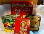 Whitman Tell-a-tale Picture PUZZLES-1956 And 3 Books. Fixed Price $12.99.