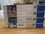 4 Iconic 1000 Piece Disney Movie Puzzles Collector's Edition Mermaid, Alice, Toy. Fixed Price $49.99.