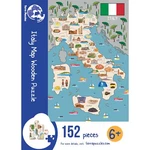 Italy Illustrated Map Wooden Jigsaw Puzzle For Children And Adults 152-PIECE. Fixed Price $24.95.