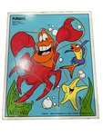 Vintage Playskool Wood Board Puzzle Disney Sebastian 238-02. Fixed Price $10.99.