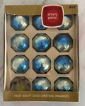 Vintage Shiny Brite 1-3/4 Inch Blue Ombre Glass Ball Christmas Ornaments Box. Fixed Price $27.99.