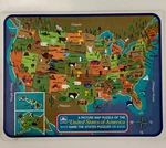 Vintage 1968 United States Usa Map Frame Tray Puzzle Golden 4560-32 Pre Owned. Fixed Price $18.00.