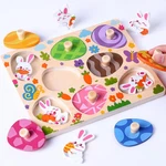 Easter Wooden Pegged Puzzles 8PCS Bunny Matching Montessori. Fixed Price $18.94.