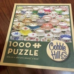 Cobble Hill Victorian Tea Cups 1000 Piece Puzzle Enjoy Your Peaceful Time. Fixed Price $12.99.
