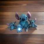 Disney Lilo & Stitch Plush Lot Jumbo Sparkle Metallic Night Light Room Set. Fixed Price $60.00.