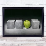 Apple Geometric Green Fruit Geometry Marble Blocks Still Art Print. Fixed Price $13.31.