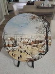 Winterlandscape Round Springbok Puzzle 400PZL6055 Pieter Brueghel 1973 Complete. Fixed Price $39.99.