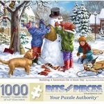 Bits And Pieces Snowman 1000 Jigsaw Puzzles Liz Goodrick Dillon 20" X 27". Fixed Price $20.00.